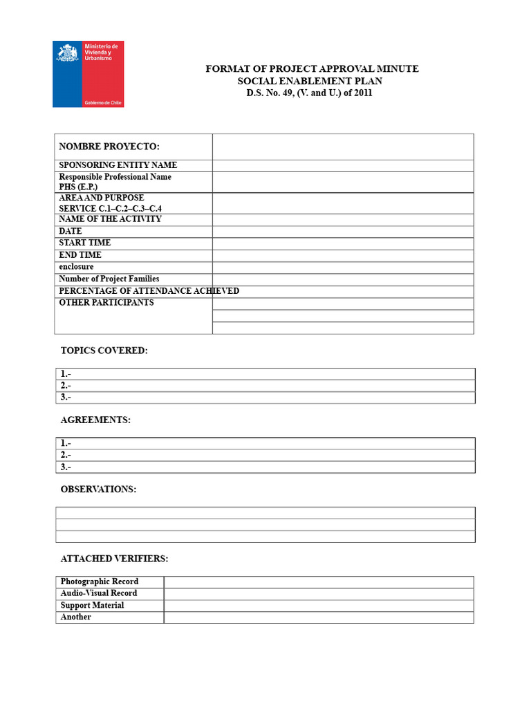 Project Approval Minute Template | PDF