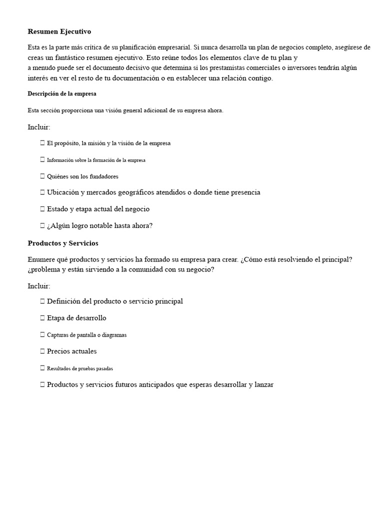 Guía Completa para un Plan de Negocios | PDF | Plan de negocios | Marketing