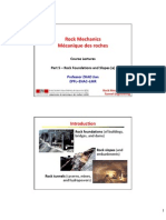 Rock Mechanics Course Lectures on Rock Foundations and Slopes