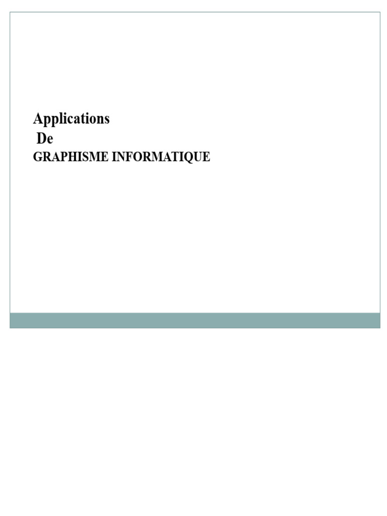 Applications du Graphisme Informatique | PDF | Application | Conception ...
