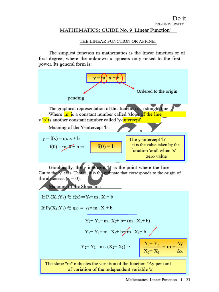 Understanding Linear Functions in Mathematics | PDF | Function ...