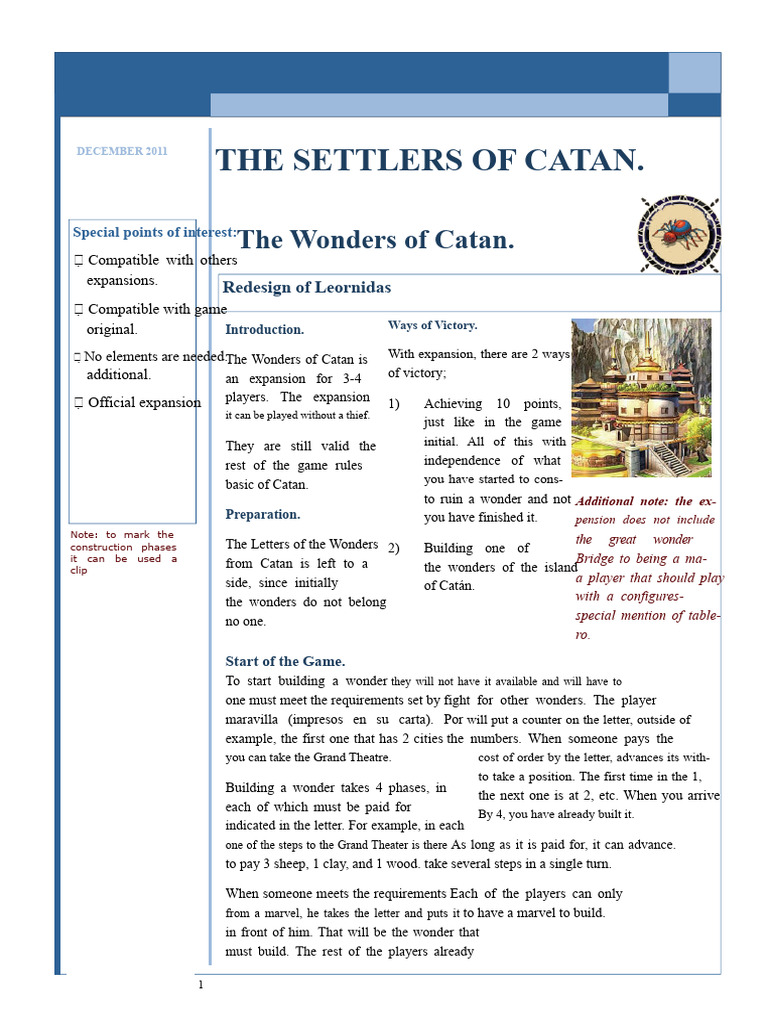 Catan Marvelous Rules | PDF | Gaming | Video Game Franchises