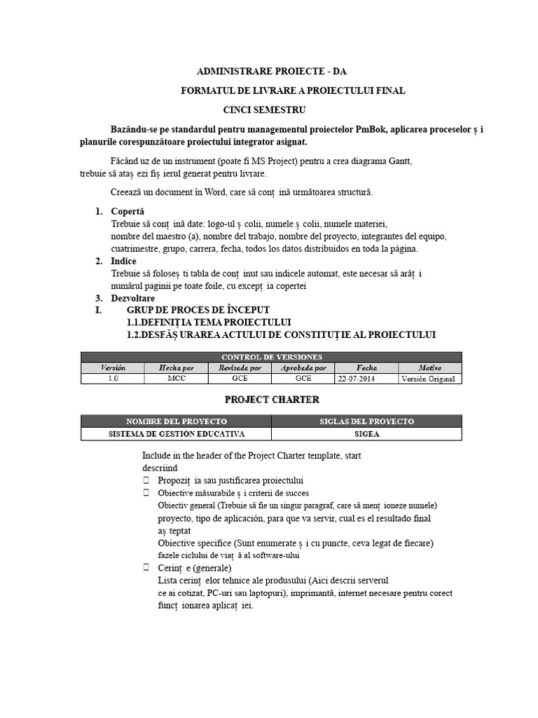 Modele de Format de Proiect | PDF