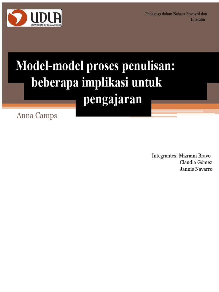 Model-Model Proses Penulisan | PDF