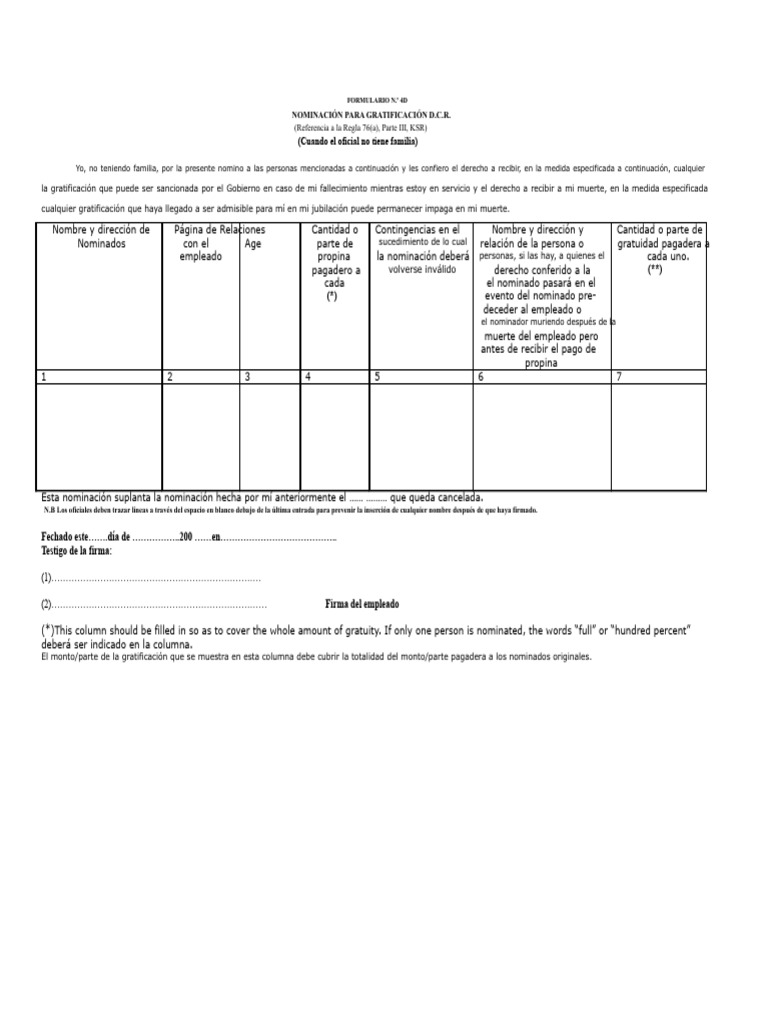 Nominación para DCRG Que No Tiene Familia | PDF