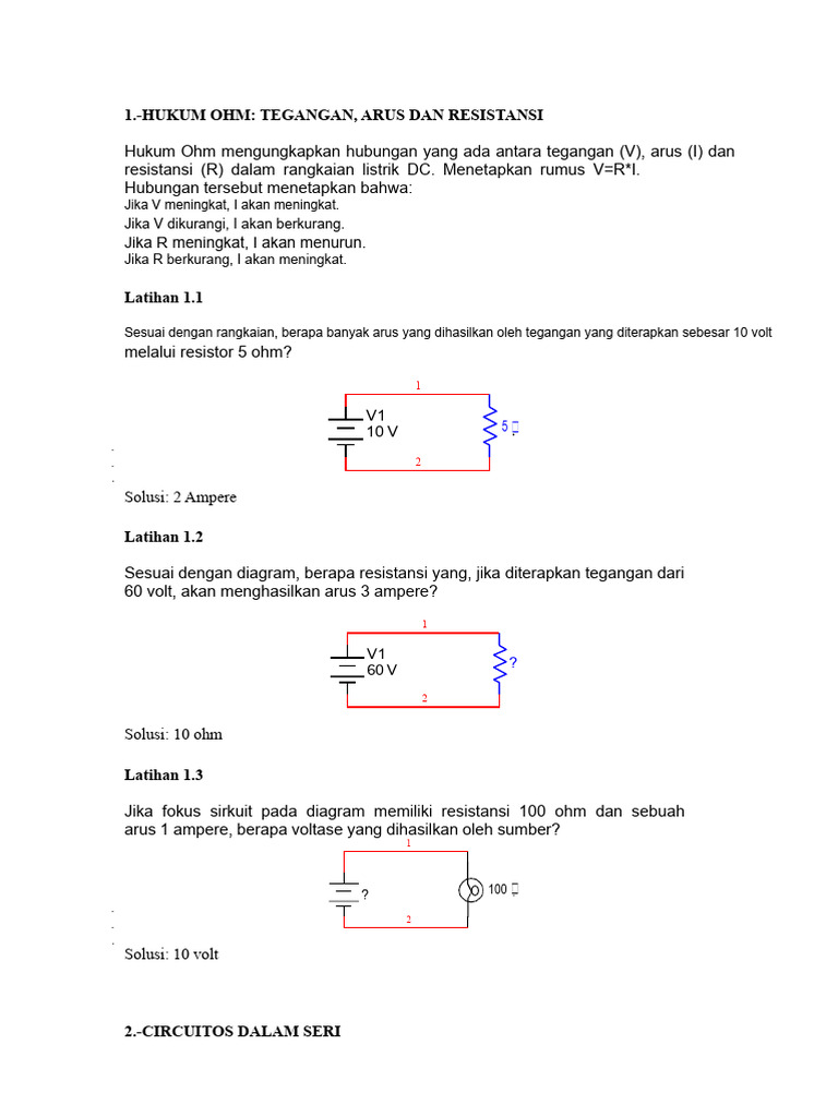 Hukum Ohm dan Rangkaian Listrik DC | PDF