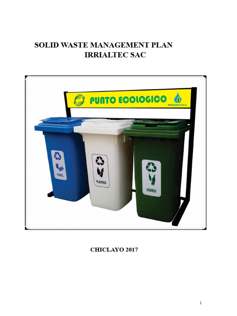 Solid Waste Management Plan 2017 | PDF | Waste | Waste Management