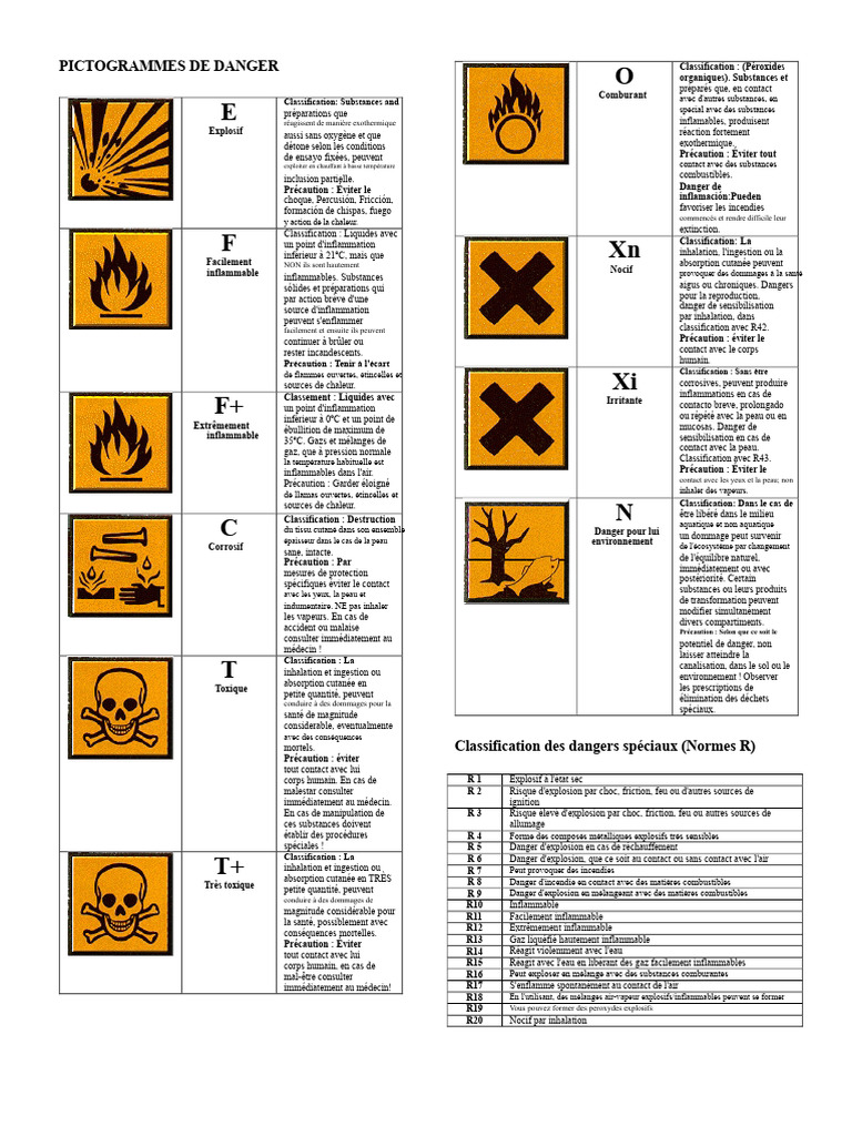 Pictogrammes de Danger | PDF | Combustible | Chimie