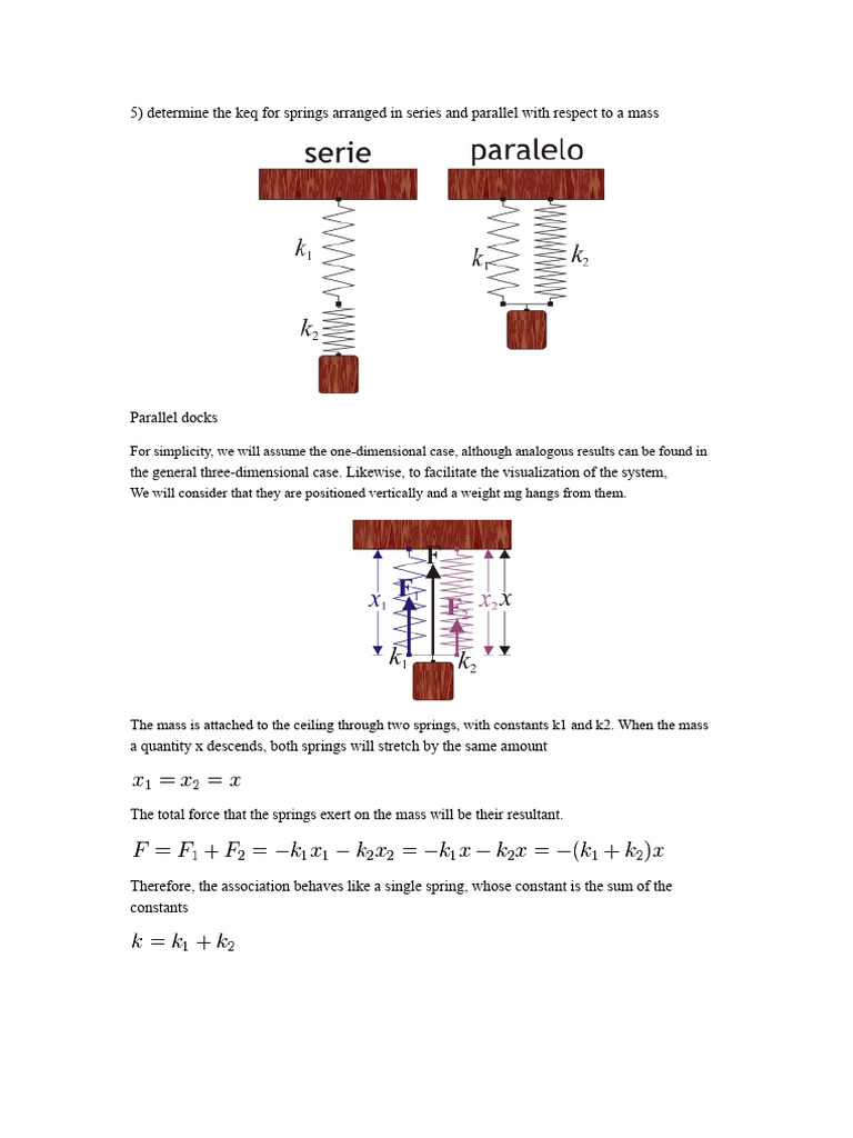 Constant Elastic Evaluation of Springs | PDF | Force | Tension (Physics)