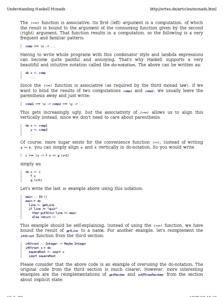 Understanding Haskell Monads - Ertugrul Söylemez - Pags 16-28 | PDF ...
