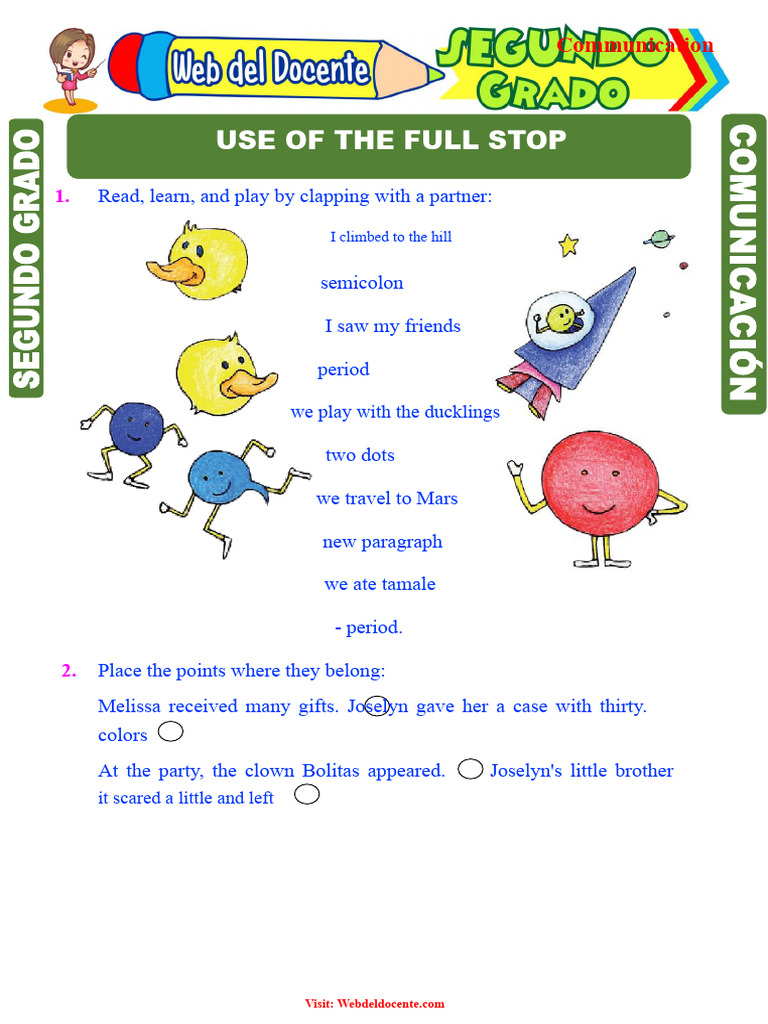 Use of The Period For Second Grade of Primary School | PDF
