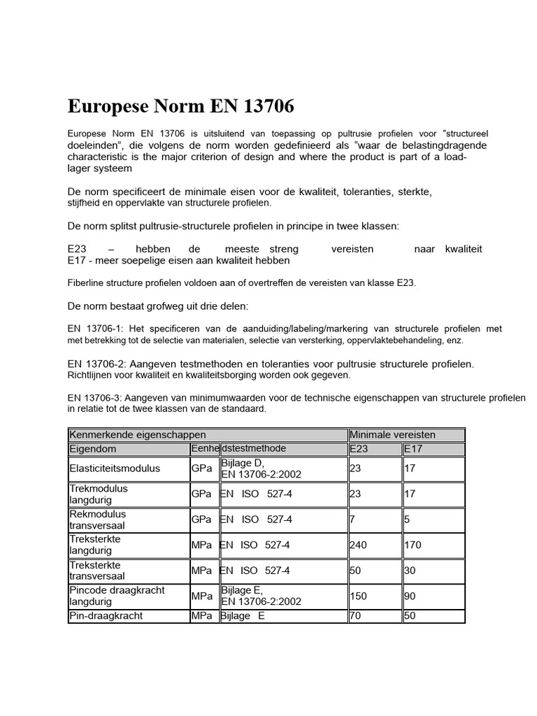 Europese Norm en 13706 | PDF