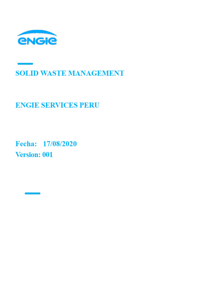 Waste Management ENGIE RV 01 | PDF | Waste | Waste Management