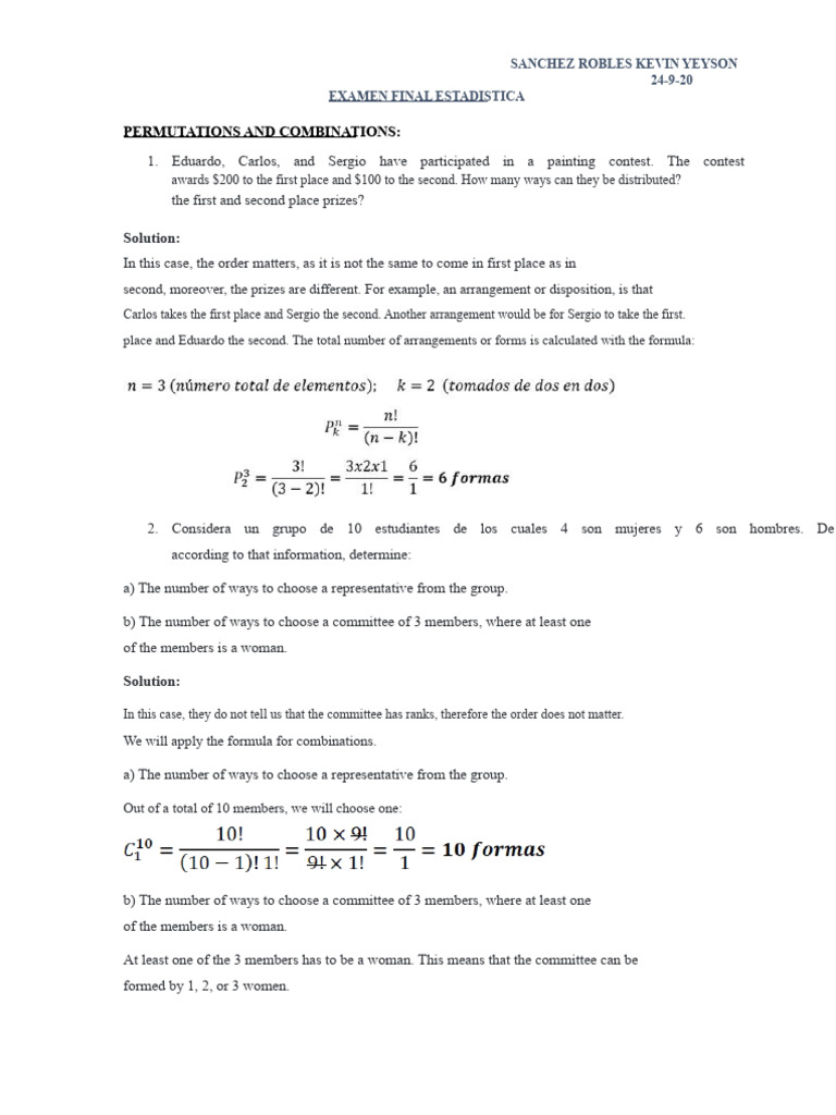 Final Exam Statistics | PDF | Multivariate Statistics | Statistical Theory