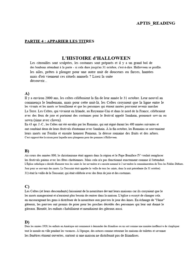 Origines et traditions d'Halloween | PDF | Halloween | Fériés religieux ...