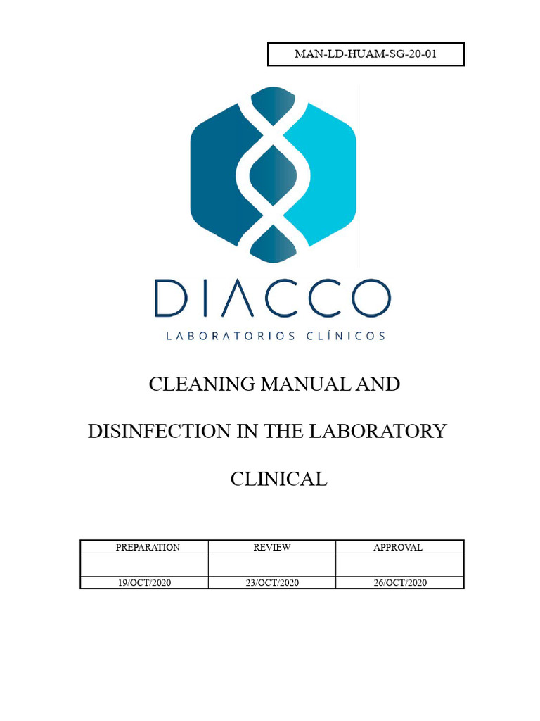 Laboratory Cleaning and Disinfection Guide | PDF | Hand Washing ...