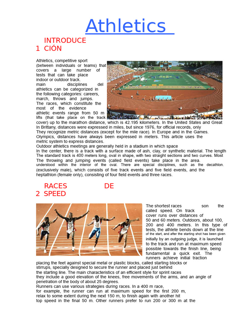 Athletics | PDF | Track And Field | Running