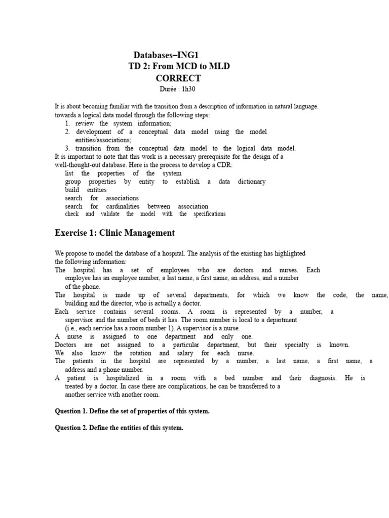 Transition from MCD to MLD in Databases | PDF | Data Model | Databases