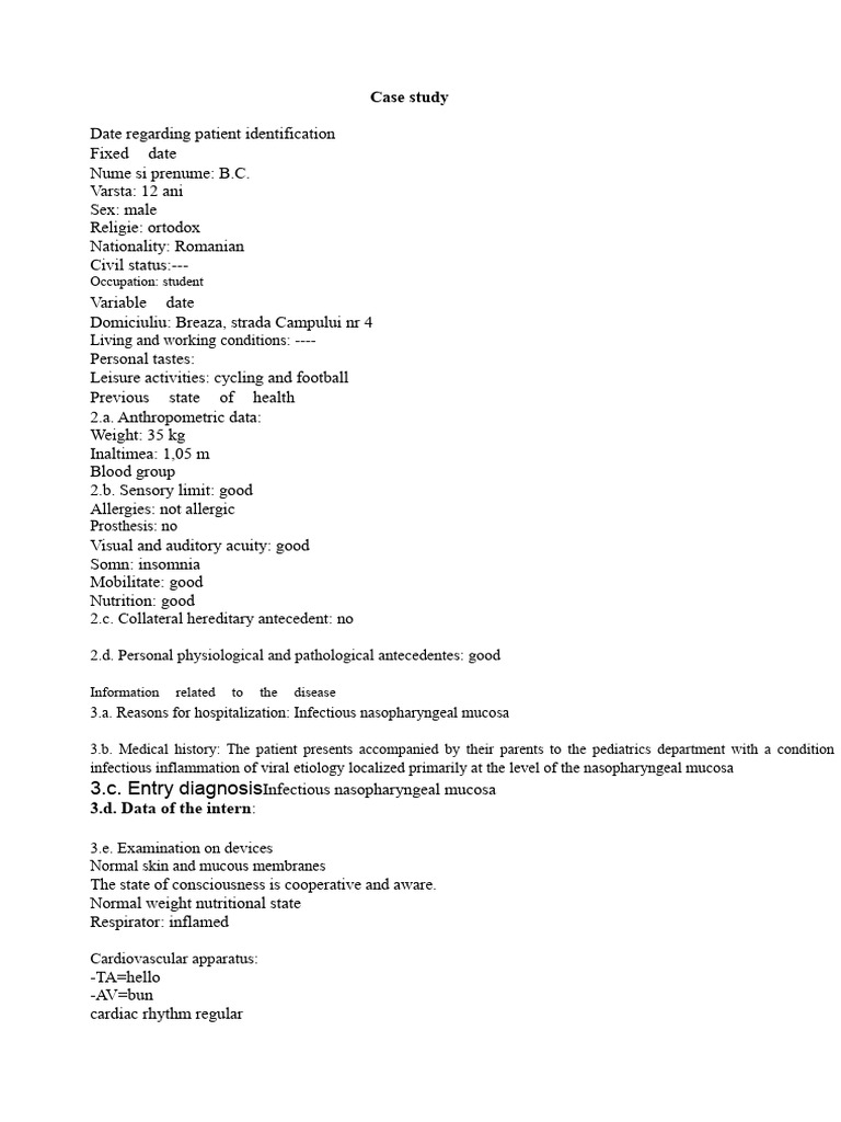 Pediatrics Case 2 | PDF | Allergy | Infection