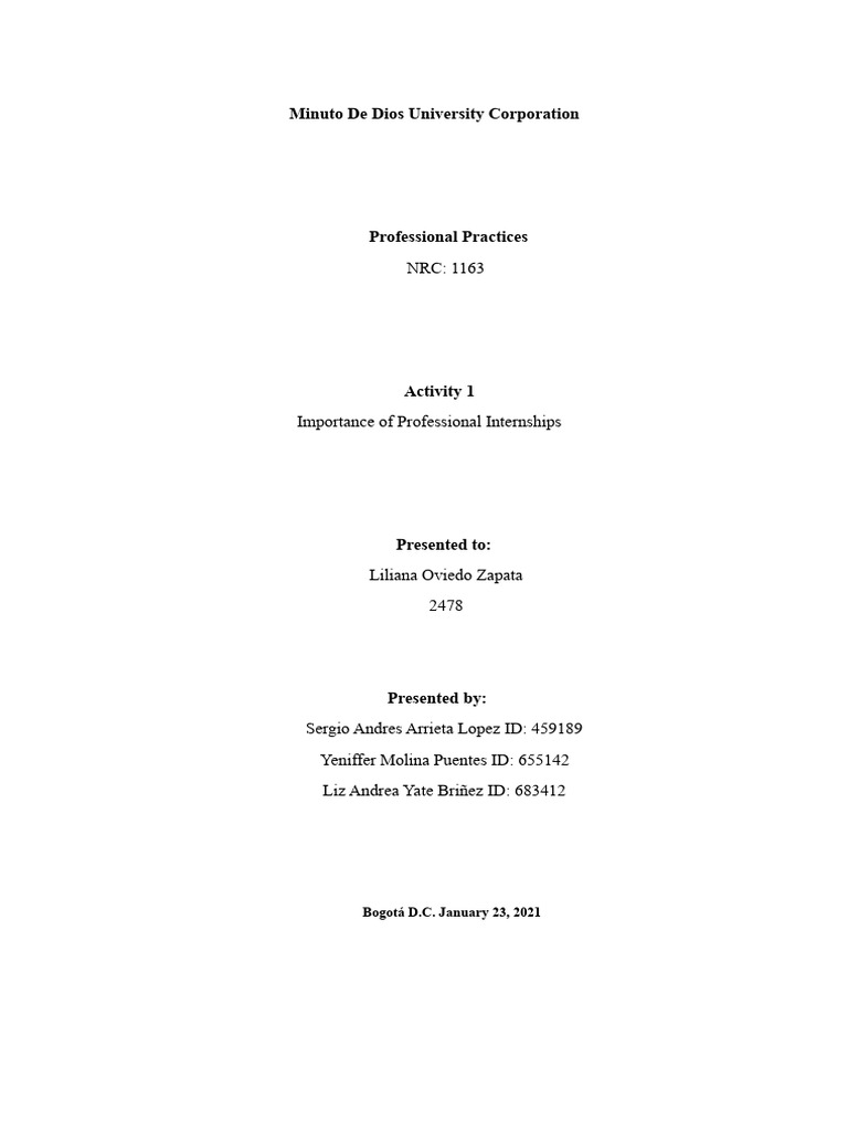 Importance of Professional Internships | PDF | Internship | Job Hunting