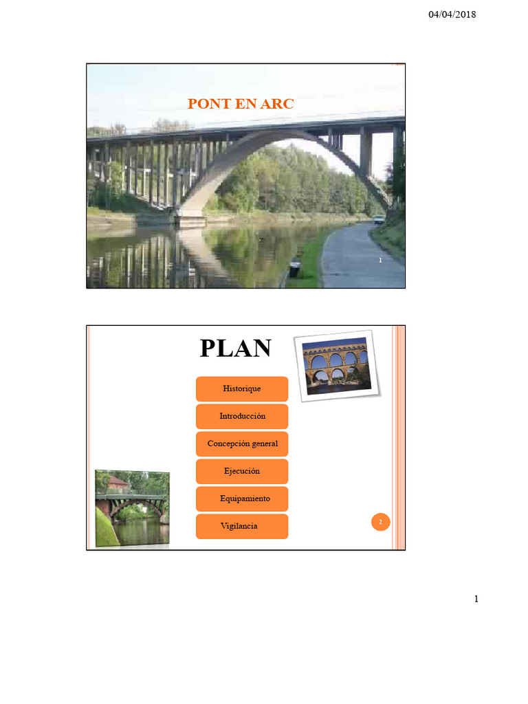 Diseño y Construcción de Puentes de Arco | PDF | Puente | Hormigón
