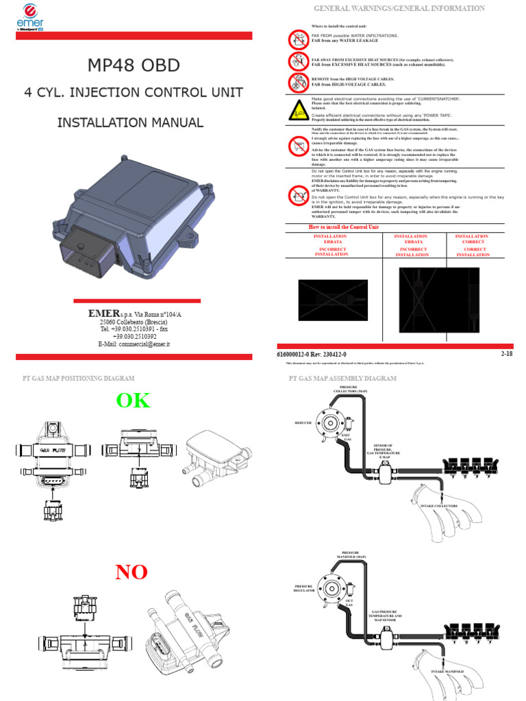 Control Unit Installation Guidelines | PDF | Electrical Connector ...