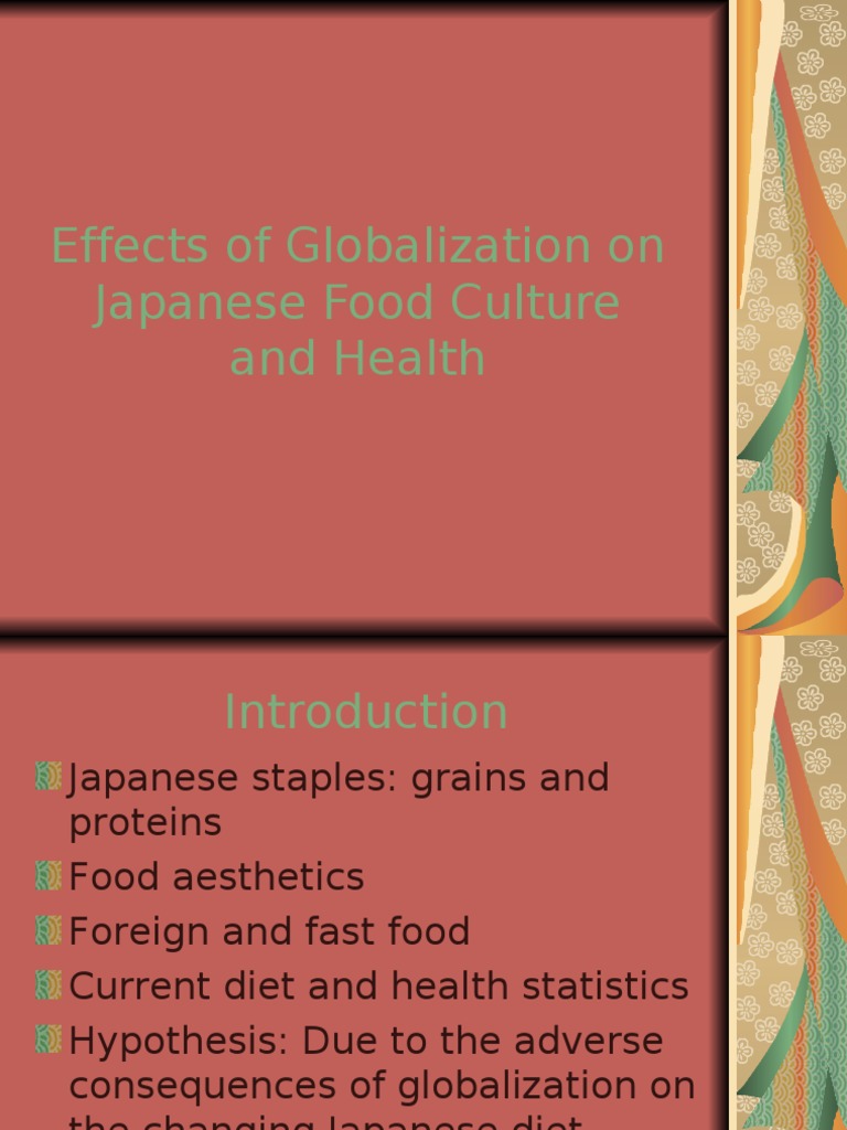 Effects of Globalization On Japanese Food Culture and | PDF | Staple ...