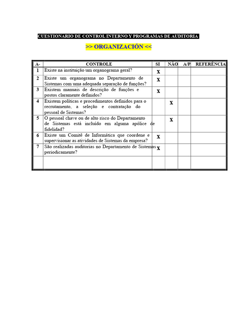 Controle Interno e Auditoria em Sistemas | PDF | Tecnologia da ...