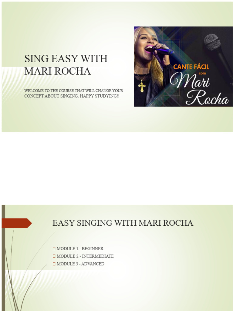 Sing Easy With Mari Rocha PDF | PDF | Singing | Human Voice