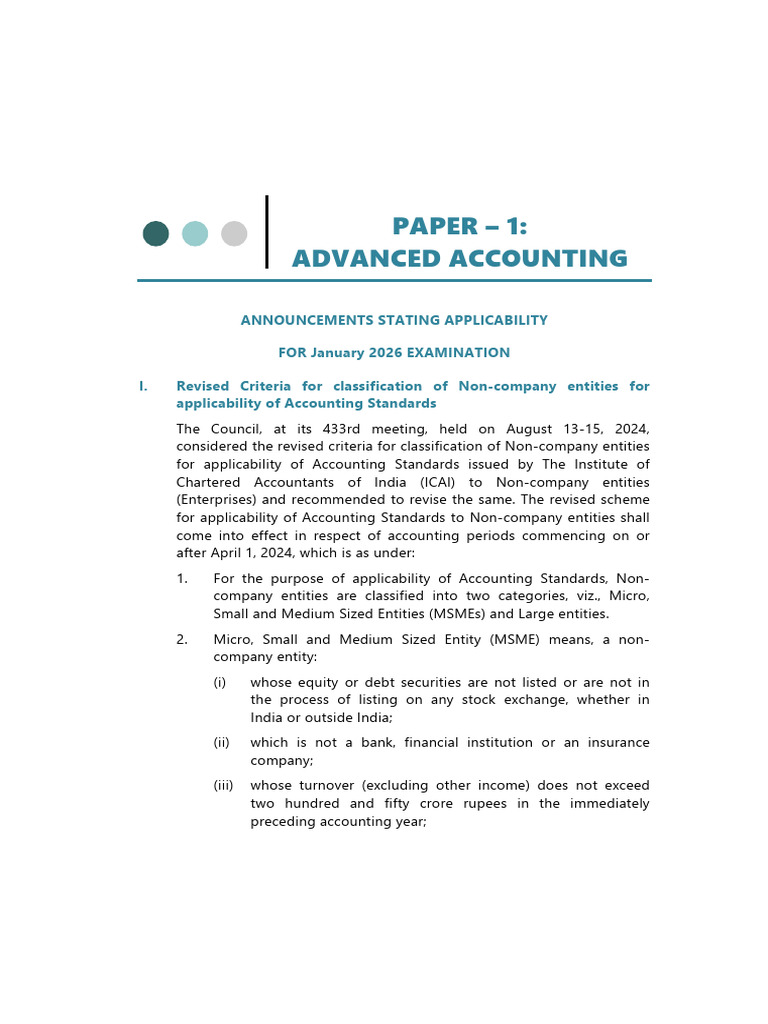 CA Inter Advanced Accounting RTP January 2026 WWW Castudynotes Com ...
