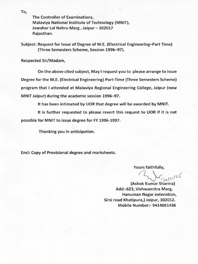 Regarding Issue of Degree | PDF