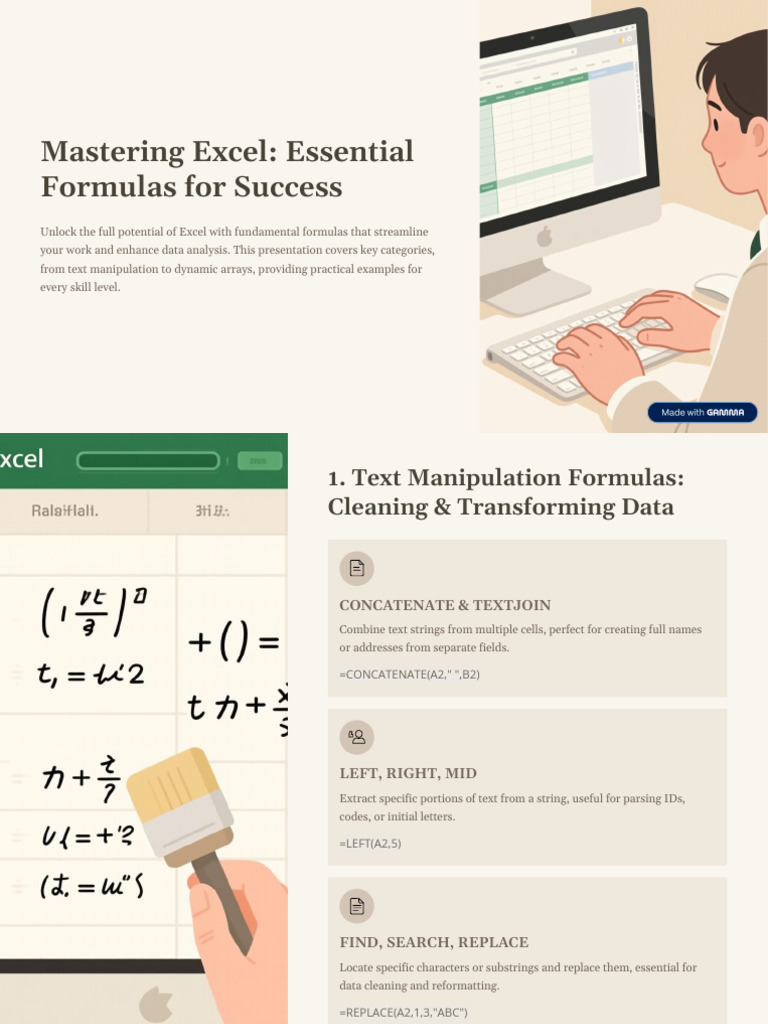 Essential Excel Formulas Guide | PDF | Internal Rate Of Return | Net ...