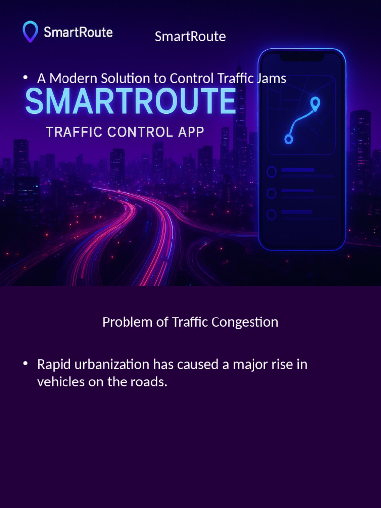 SmartRoute: Intelligent Traffic Control System | PDF | Traffic ...