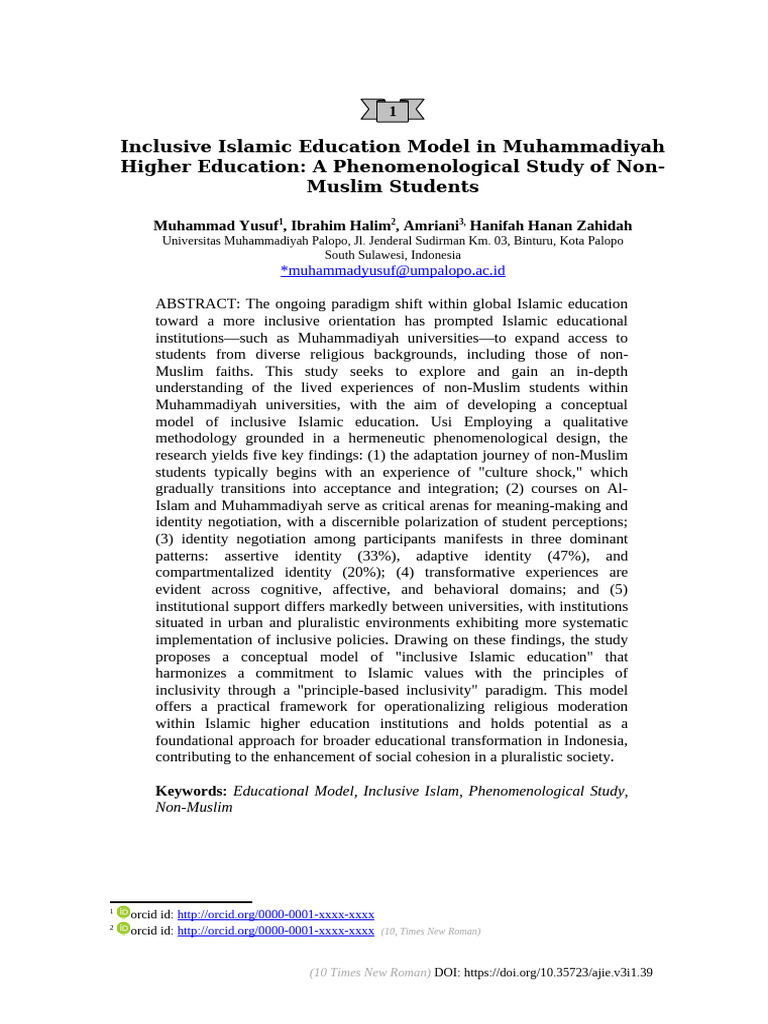 Inclusive Islamic Education for Non-Muslims | PDF | Identity (Social ...