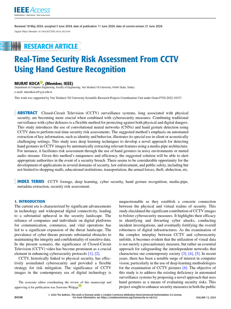 Real-Time CCTV Security Risk Assessment | PDF | Computer Security ...