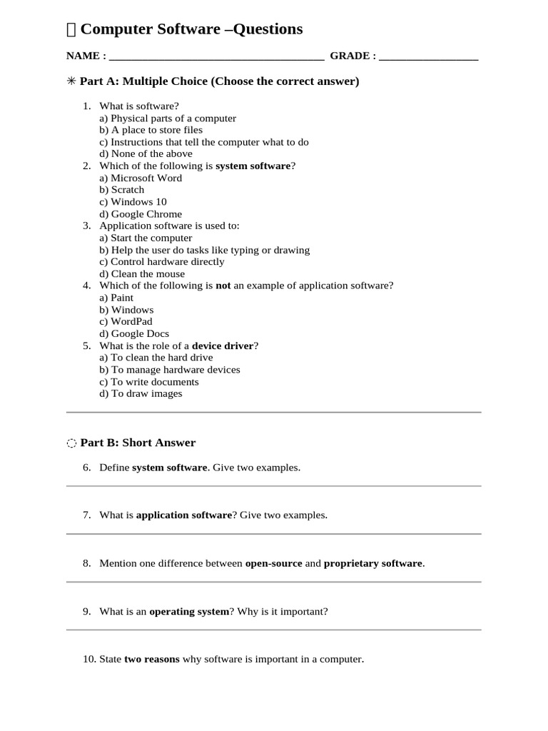 ? Computer Software g9 | PDF | Application Software | System Software
