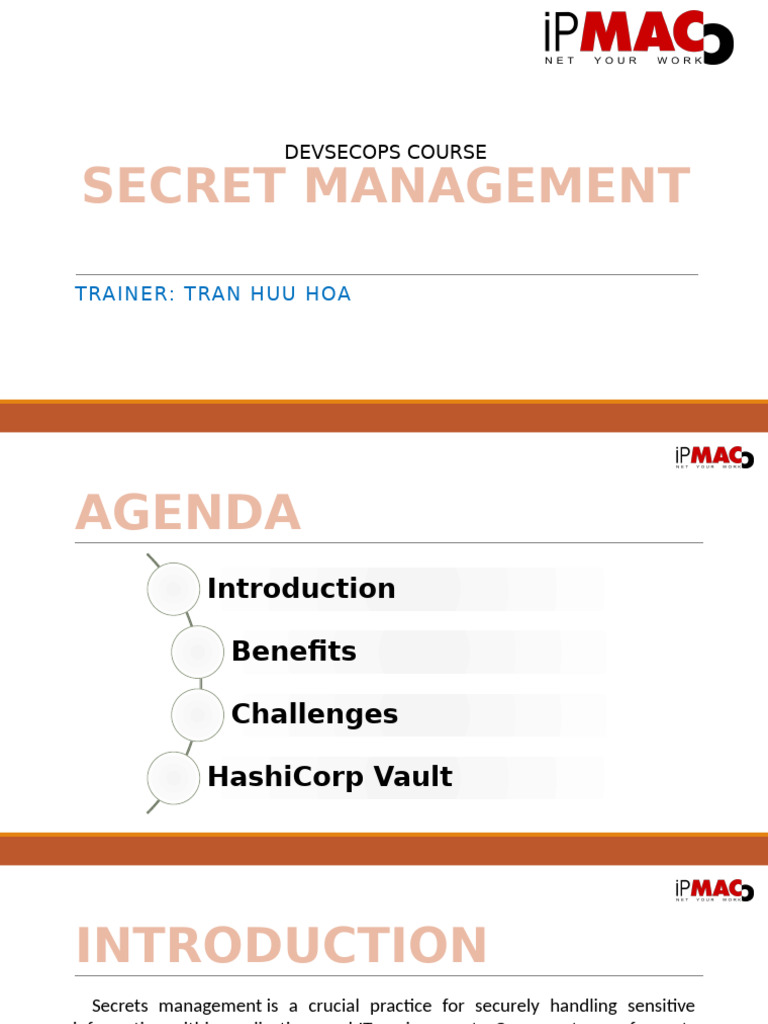 Secrets Management with HashiCorp Vault | PDF | Password | Public Key ...