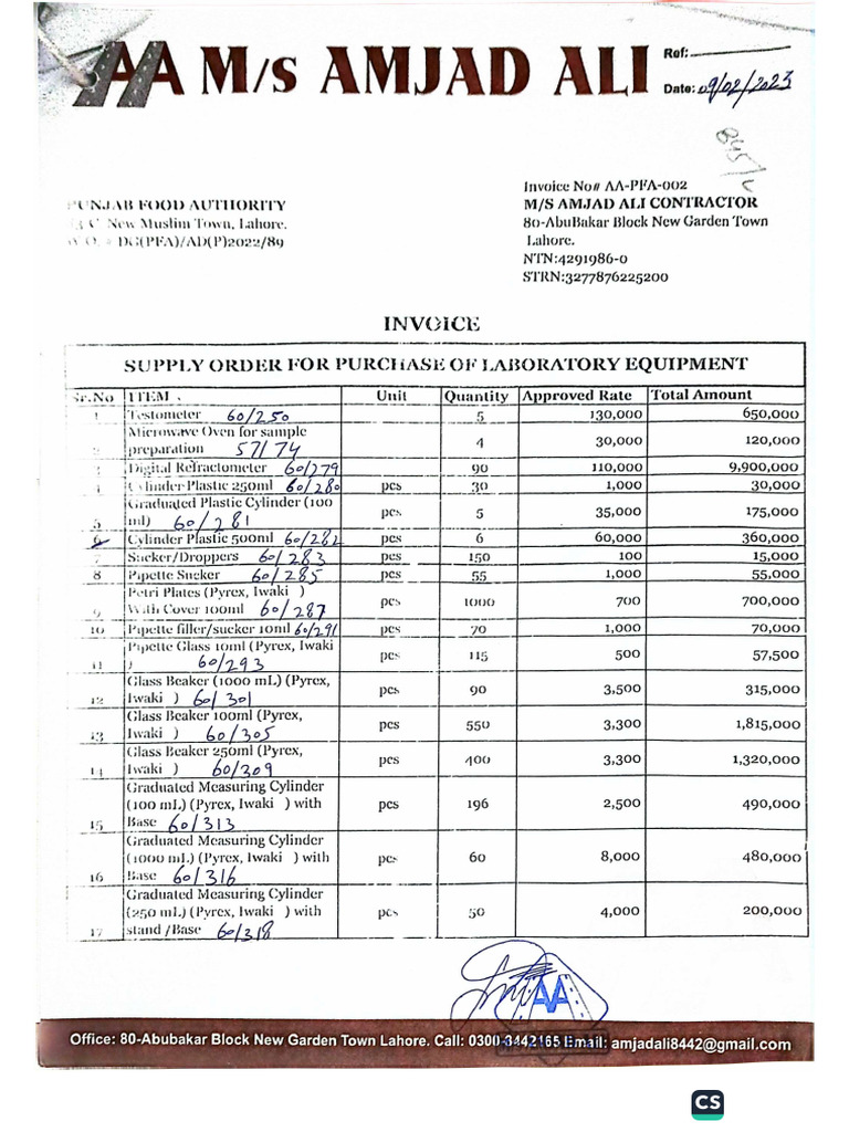 Lab Bill | PDF
