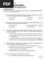 Form 2 Business Studies Exam 2025 | PDF | Business | Economies