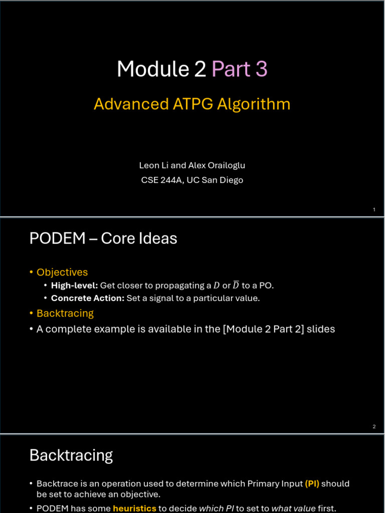 Advanced ATPG Techniques Explained | PDF | Computing | Computer Programming
