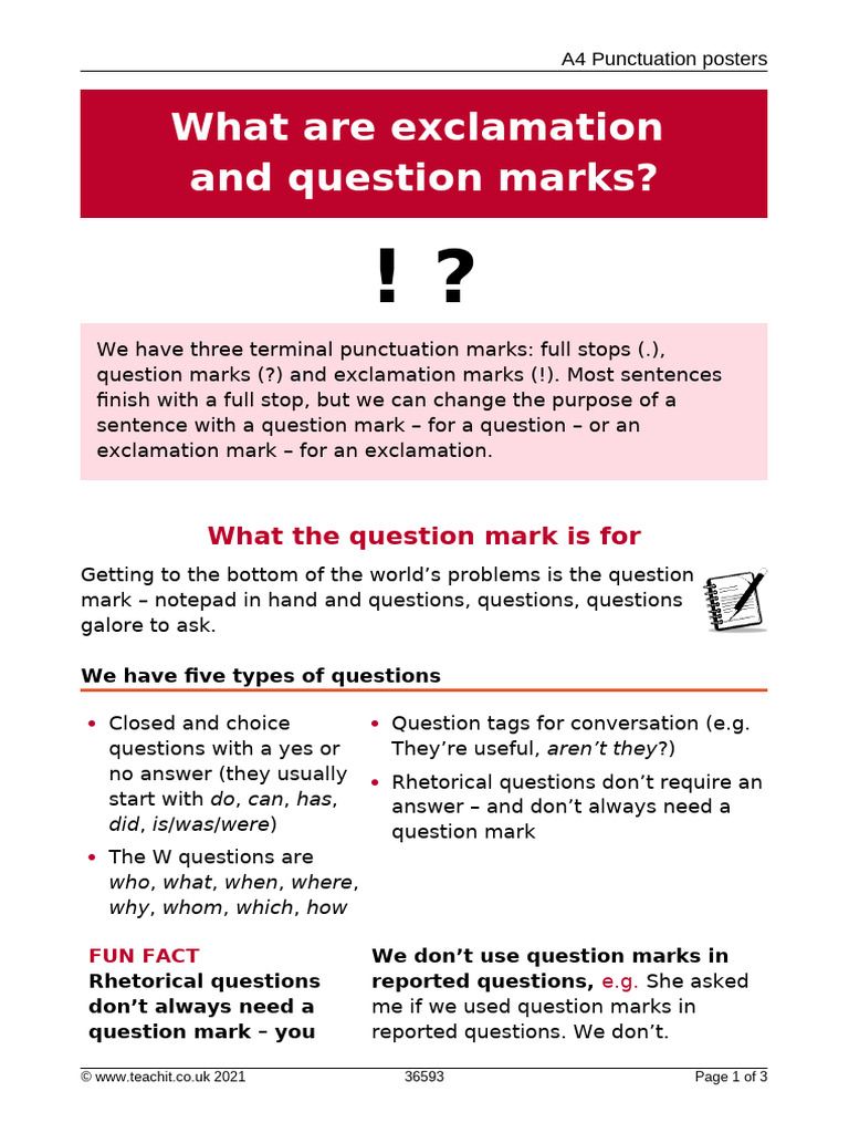 Understanding Punctuation Marks | PDF | Question | Punctuation