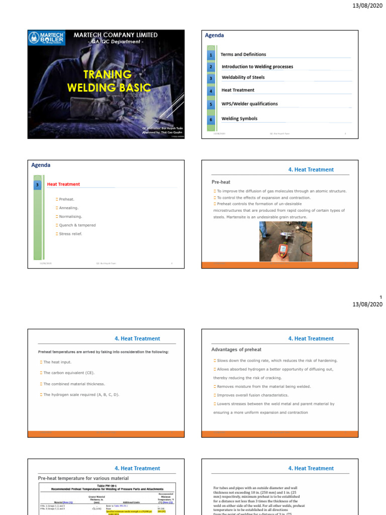 Basic Welding Training (Heat Treatment | PDF | Heat Treating | Steel