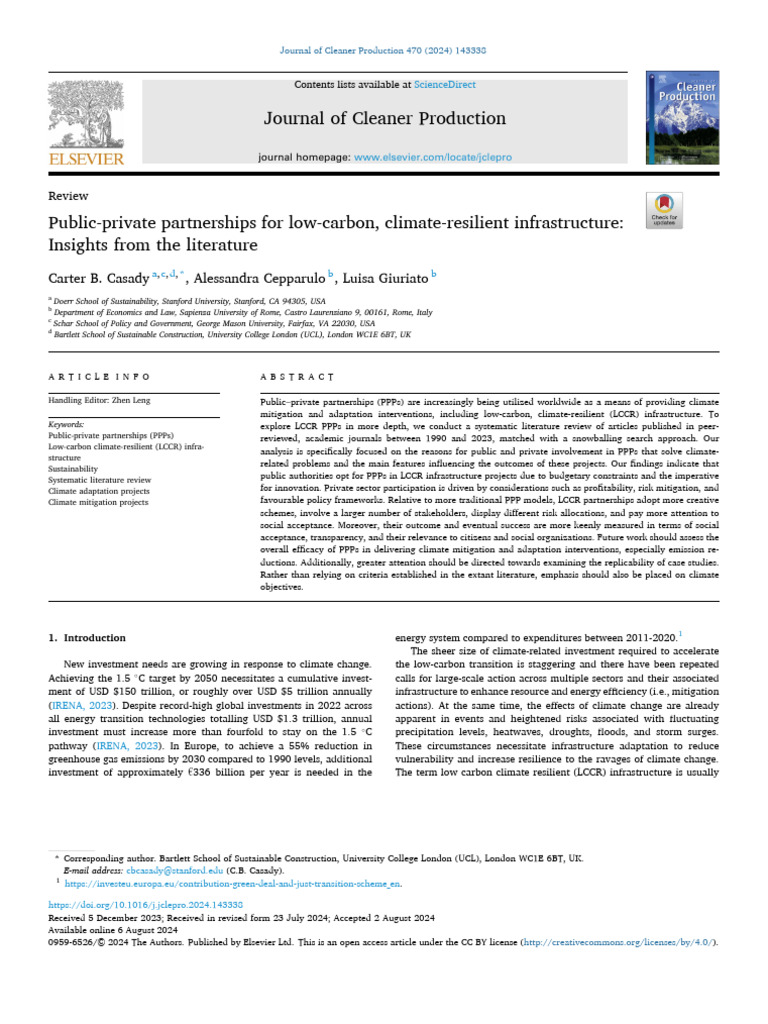 Public-Private Partnerships for LCCR Infrastructure | PDF | Public ...