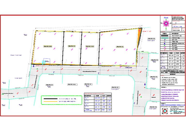 Topographical Survey Map - Maduravoyal | PDF | Cartography ...