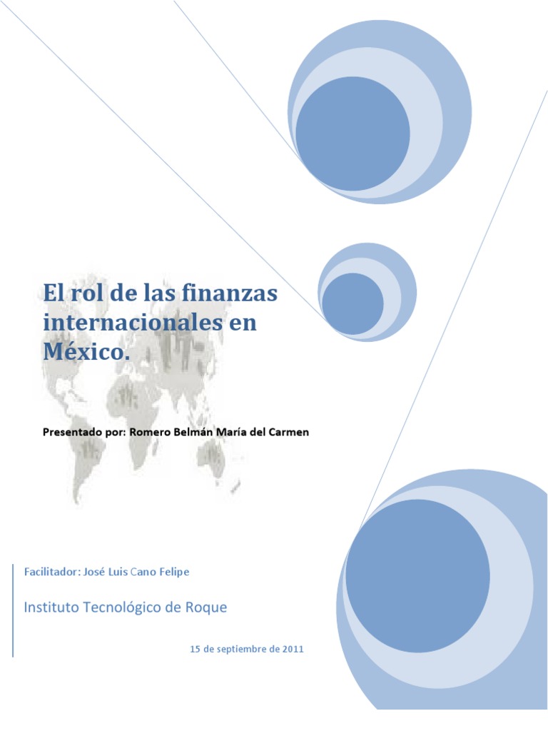 Finanzas Internacionales en México | PDF | Balance de pagos | Banco Mundial