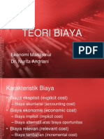 Ekonomi Manajerial Teori Biaya