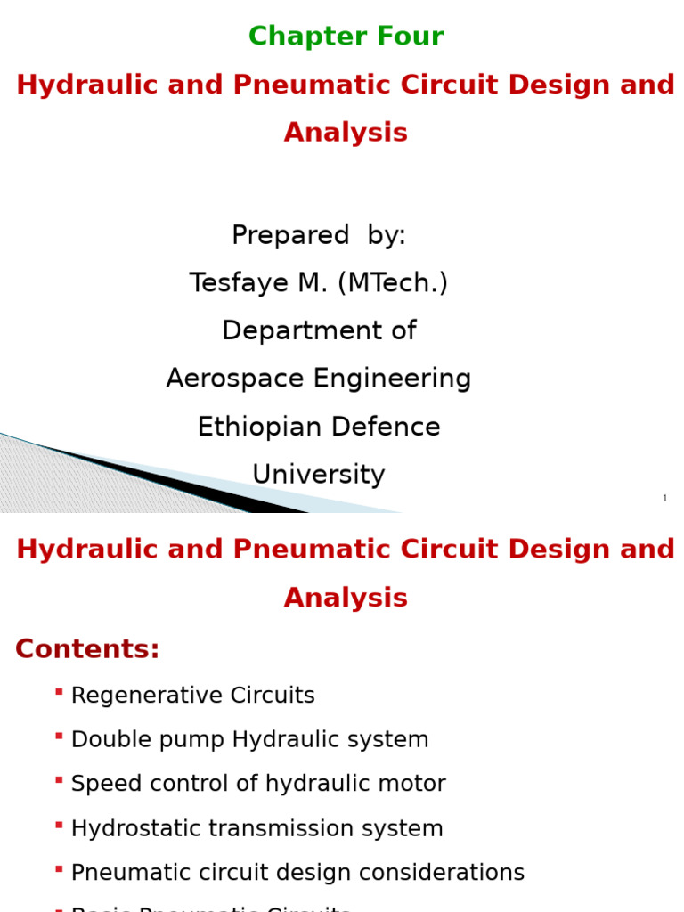 Hydraulic and Pneumatic Circuit Design | PDF | Pump | Valve