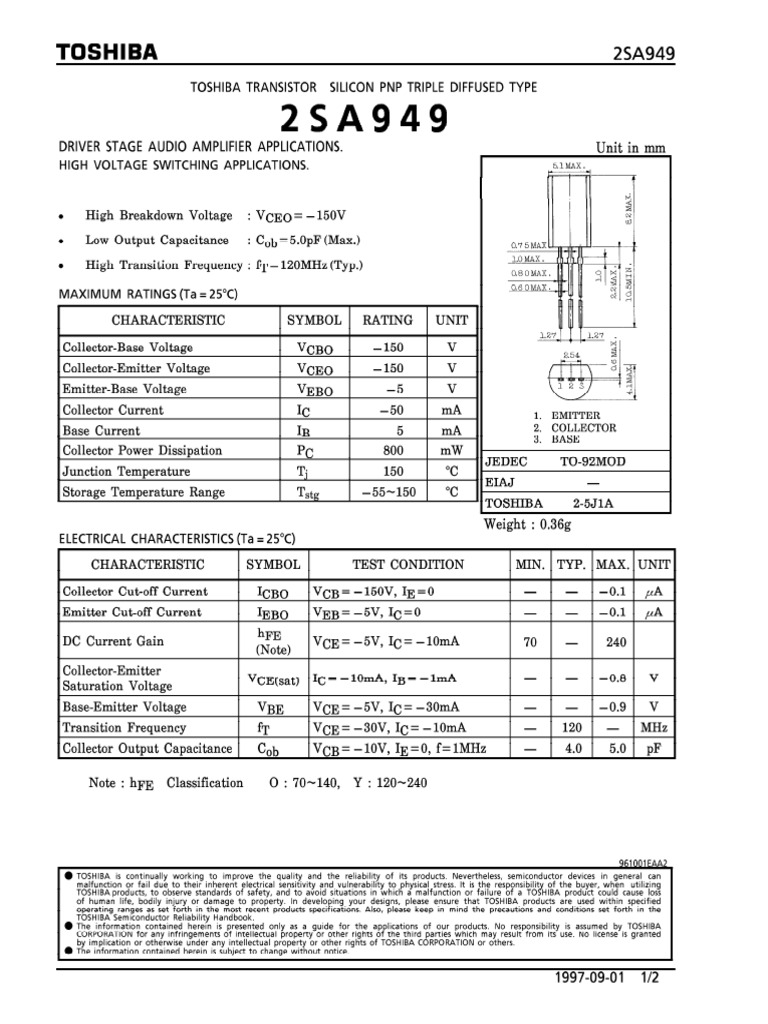 2SA949 | PDF