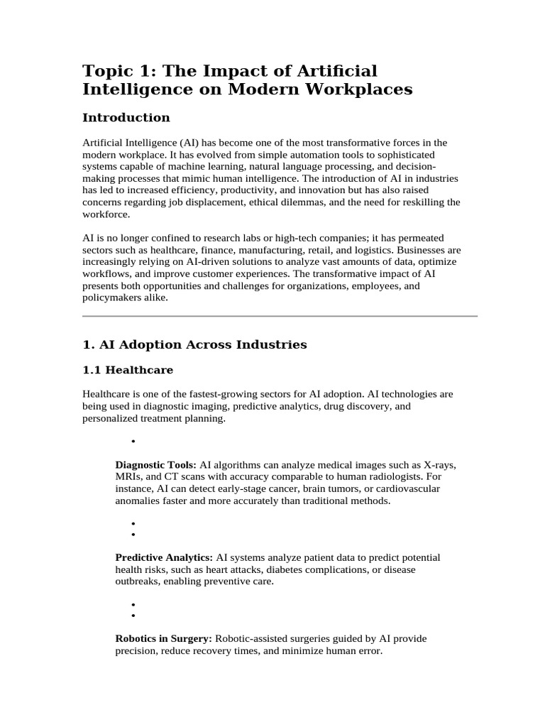 The Impact of AI | PDF | Artificial Intelligence | Intelligence (AI ...