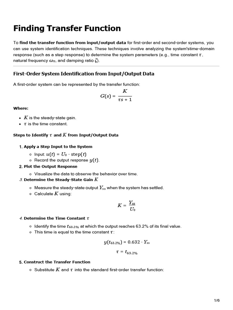 Identify Transfer Functions from Data | PDF | Damping | Computer ...